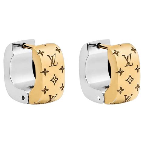 louis vuitton earrings v silver|louis vuitton nanogram earrings.